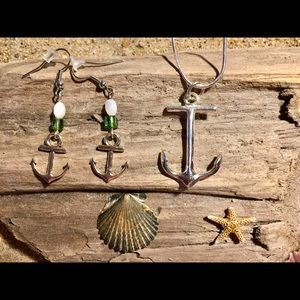 925 silver anchor set